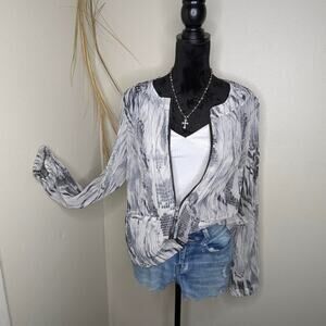 Peck & Peck Grey eccentric sheer abstract marble